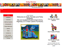 Tablet Screenshot of kolby-rentals.com